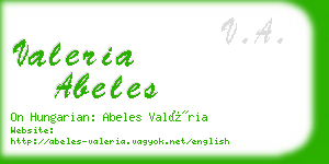 valeria abeles business card